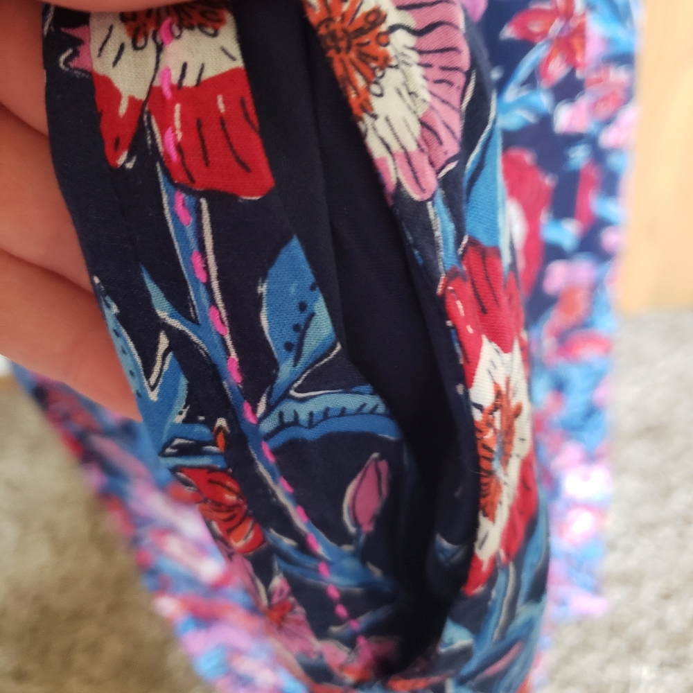Vineyard Vines Blue and Pink Floral Midi Dress - Picture 8 of 14